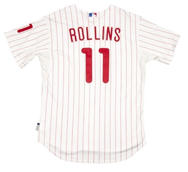 Jimmy Rollins Game Used 2010 Philadelphia Phillies Home Jersey (Phillies LOA)